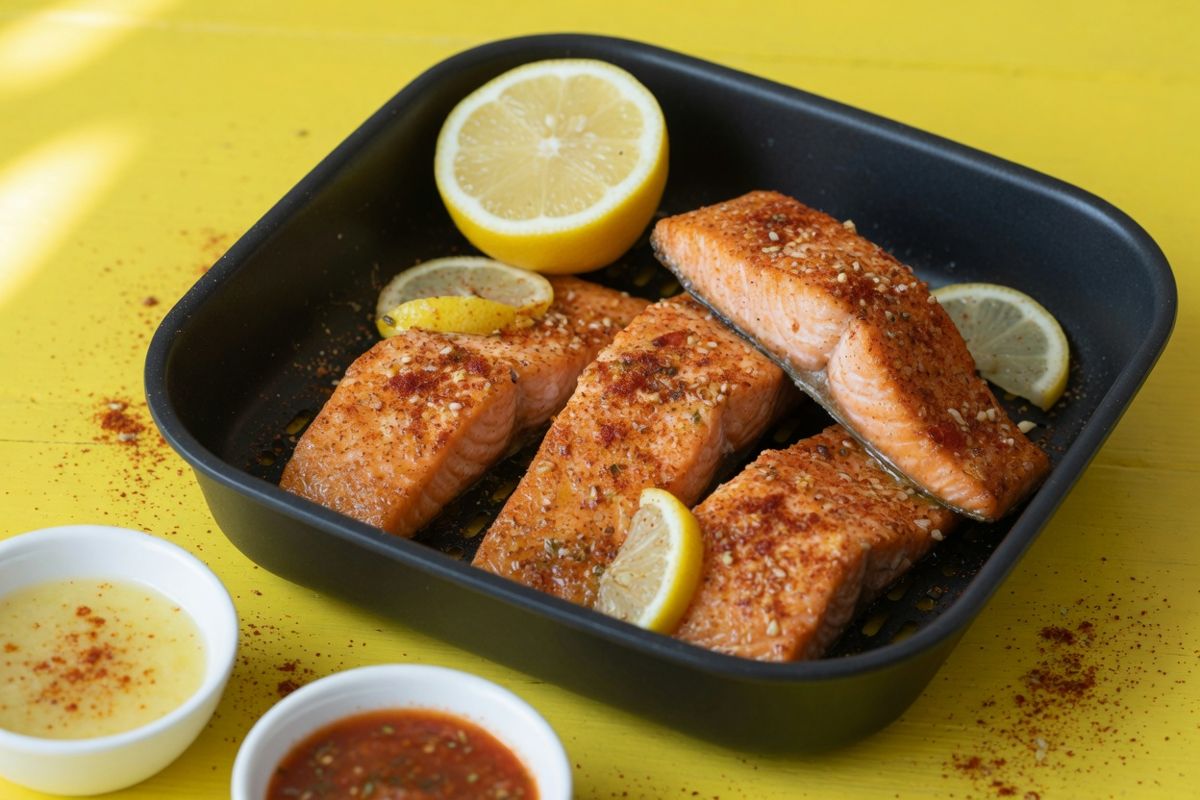 Lemon-Rubbed Salmon Fillets
