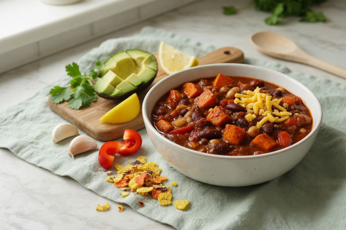 Turkey Chili with Sweet Potato and Beans